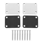 2 pcs plaques de manche en m�tal de guitare avec tapis en plastique pour remplacement de guitare electrique ...
