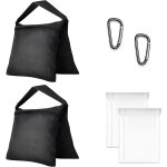 2 pcs sac de sable résistant pour trépied de photographie, studio photo et vidéo, jardin - noir 2 pcs sac de sable résistant pour trépied de photographie, studio photo et vidéo, jardin - noir