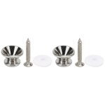 2 pcs sangle de guitare serrure boutons en mtal embout broches ensemble de montage vis laine rondelles ...