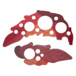 2 pcs sound hole autocollant 41in folk guitare garde instrument outils pvc feuilles de vigne forme