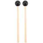 2 pcs t�te en caoutchouc souple b�tons de poign�e en bois cloche maillets pour glockenspiel xylophone ...