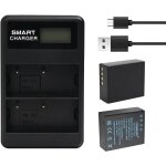 2 pices 1720 mah blh - 1 blh1 batterie avec chargeur de batterie pour em1 mark ii em1 - 2 em1 mark 2 ...