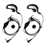 2 pices. 1pin transparent tube acoustique ecouteur casque pour motorola talkabout radio bodyguard scurit ...