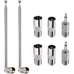 2 pièces 75cm 7 - section antenne télescopique fm 75 ohm, fm antenne radio antenne chaine hifi pour mini ... 2 pièces 75cm 7 - section antenne télescopique fm 75 ohm, fm antenne radio antenne chaine hifi pour mini ...