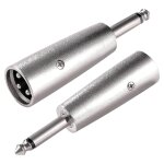 2 pices adaptateur 3 broches xlr vers 6. 35mm, xlr mle vers 1 / 4  ts mono mle audio microphone adaptateur, ...