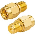 2 pices adaptateur wifi sma mle vers rp - sma femelle adaptateur droit (avec pin) rf coaxial coax droit ...