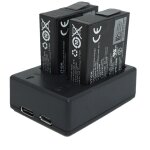 2 pi�ces batteries num�riques pour gopro hero 5 batterie 1220 mah gopro 5 batterie + chargeur double ...