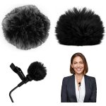 2 pi�ces bonnette microphone anti vent, micro anti vent bonnet, bonnette micro en fourrure, microphone ...