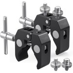 2 pi�ces super clamp pince pour tr�pied avec filetage 1 / 4 et 3 / 8, adaptateur de vis pour appareil ...