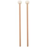 2 pices double head drum cymbal gong mallet soft hammer sticks mallets rods felt hammer 385mm