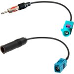 2 pices fakra z mle vers prise din femelle connecteur cble, adaptateur antenne autoradio radio fm ...