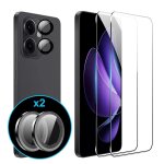 2 + 2 pièces film de protection pour oppo reno 13 f / fs 5g / 4g verre trempé, protection de l'appareil ... 2 + 2 pièces film de protection pour oppo reno 13 f / fs 5g / 4g verre trempé, protection de l'appareil ...