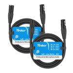 2 pieces xlr cable 3m male to female, 3 pole microphone cable male to female 2 pieces microphone cable ...