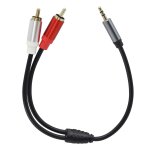 2 rca tour 3, 5 mm 1 / 8 madaptateur de prise casque haute qualit�, c�ble audio st�r�o haute fid�lit� ...