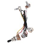 2 volume 1 tonalit� 1 jack 500k pots 3 way switch harnais de c�blage pour guitare electrique basse