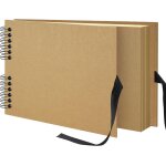 20, 5x20, 5 cm album photo scrapbook diy scrap book album 40 pages, livre d'images en papier kraft avec ...