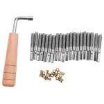 Tuning pin et 20pcs rivets, avec cl� d'accord en forme de l, pour lyre harpe petite harpe musical stri ...