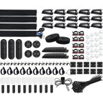 200 pices kit de gestion des cbles, 4 manchon de cble gaine, 3 clips cble organisateur bureau, 10 ...