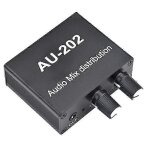 Au - 202 mlangeur stro 2 entres 2 sorties distributeur audio pour casque amplificateur d'alimentation ...