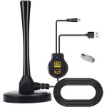 [2021 neuf version] antenne tv int�rieur puissante, antenne tnt int�rieure signal amplificateur booster, ...