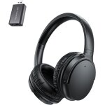 2025 casque tv sans fil - design sans bouton volume pour sniors - emetteur signal puissant, plug & play, ...