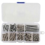 204 pcs guitar screw kit 9 types assortment set with springs for electric guitar bridge pickup pickguard ...