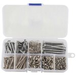 204 pcs guitare vis kit 9 types assortiment set avec ressorts pour guitare electrique chevalet pick