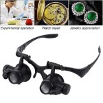 20x loupe lunettes lampe led outil de rparation pour horloger montre binoculaire lunette monture