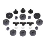21 pcs cymbale feutres charleston embrayage feutre cymbale support manchons avec ecrous a oreilles de ...