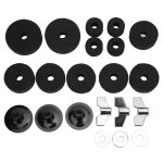 21pcs cymbale remplacement accessoires feutres manchons ecrous a oreilles rondelles pour hi hat clutch ...