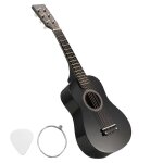 23 pouces tilleul 12 frettes 6 cordes guitare pour d�butants (noir)