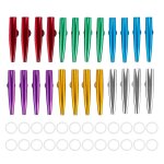 24 - pack metal kazoos with 24 pcs flute diaphragms 6 colors, good for ukulele, violin, guitar, piano ...