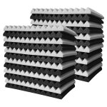 24 pcs acoustic foam board, studio wedge tile, acoustique foam insonorise pyramide studio traitement ...