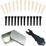 24 pin de pont de la guitare acoustique avec 1 extracteur de pont - d'ivoire et noir 24 pin de pont de la guitare acoustique avec 1 extracteur de pont - d'ivoire et noir