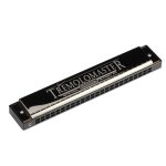 24 trous tremolo polyphonic harmonica c key pour enfants d�butant instrument de musique, noir fonc�