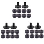 24pcs pied de cymbale 25mm feutre rondelle + 6pcs cymbale manchons de remplacement pour kit de tambour ...
