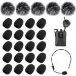 25 pcs bonnette micro, mousse micro casque, mini microphone casque pare - brise mousse, protecteur de ...