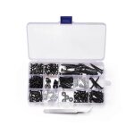 254 pcs / lot kit pour assortiment de montage de plaque arri�re avec bo�te de rangement pour guitare ...