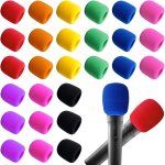 27 pi�ces bonnette microphone, mousse micro universelle, housse de micro color�e, mousse pour microphone ...