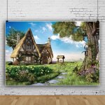 270x180cm conte de fes maison en bois toile de fond printemps tranquille ville vie pastorale photographie ...