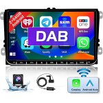 [2g + 64g] 9  android 15 autoradio avec sans fil carplay android auto pour vw golf 6 golf 5 polo passat, ...