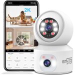 2k 360 indoor wifi surveillance camera, dual lens, ptz, colour night vision, onvif, human detection and ...