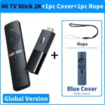 2k ajouter une couverture bleue - xiaomi - mi tv stick, faade core, android tv, 1 go de ram, 8 go de ...