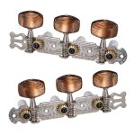 2pcs 1 :18 classique argent guitare accordeur mécaniques têtes clés chevilles pour pièces de guitare 2pcs 1 :18 classique argent guitare accordeur mécaniques têtes clés chevilles pour pièces de guitare