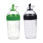 2pcs lot de 2 shaker a vinaigrette easy grips avec echelle quick mix 240ml