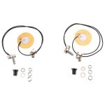2pcs 50mm guitare micro pizo transducteur pr - cbl amplificateur avec 6. 35mm sortie jack pour guitare ...