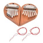 2pcs 8 clé pouce piano portable en bois kalimba pendentif coeur forme mini doigt instrument (forme de ... 2pcs 8 clé pouce piano portable en bois kalimba pendentif coeur forme mini doigt instrument (forme de ...