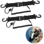 2pcs camra plonge sangle longe plonge sous marine sangle longe lanire ressort de camra avec clips ...