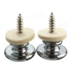 2pc champignons forme t�te ronde guitare basse sangle boutons serrures pi�ces pin, argent
