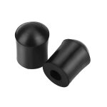 2pcs double bass endpin rubber tip stopper black protector end cap accessoire